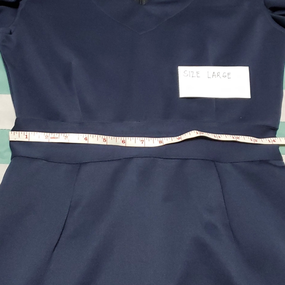 Navy Blue Ruffle Dress New! - Picture 7 of 9
